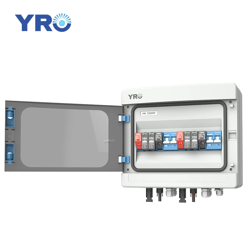 PV Combiner Box 2 String Solar DC 550V YRO IP65 Anschlussgehäuse 2in 2out mit DC-Sicherung MCB SPD
