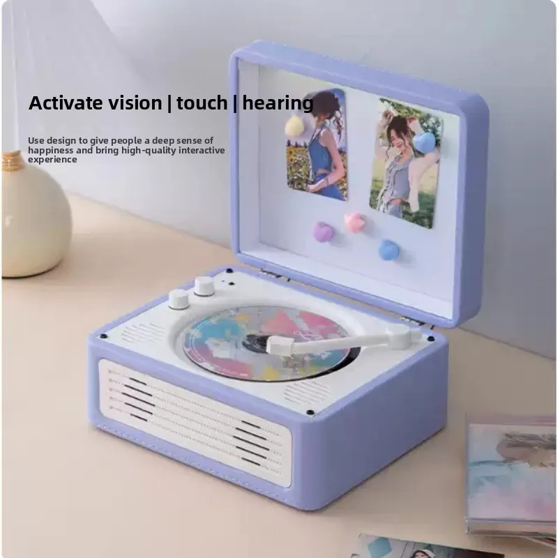 New Retro CD Player Bluetooth Stereo All-in-one Music Album Player Home Desktop Audio Record Player