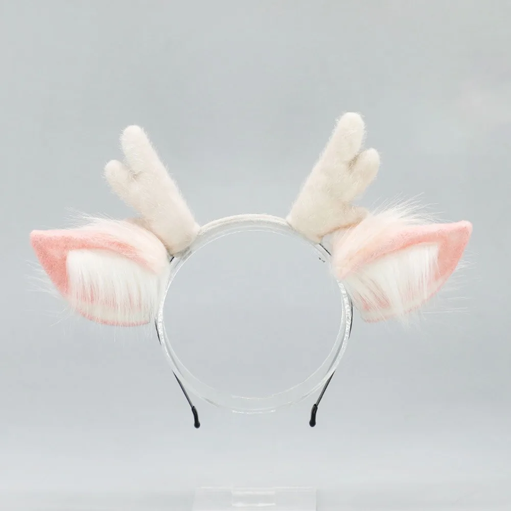 Plüsch-Hirschohren, Rentiergeweih, Stirnband, Party-Kopfbedeckung, niedliche Weihnachts-Stirnbänder, Festival-Dekorationen, Kopfband für Kinder und Erwachsene