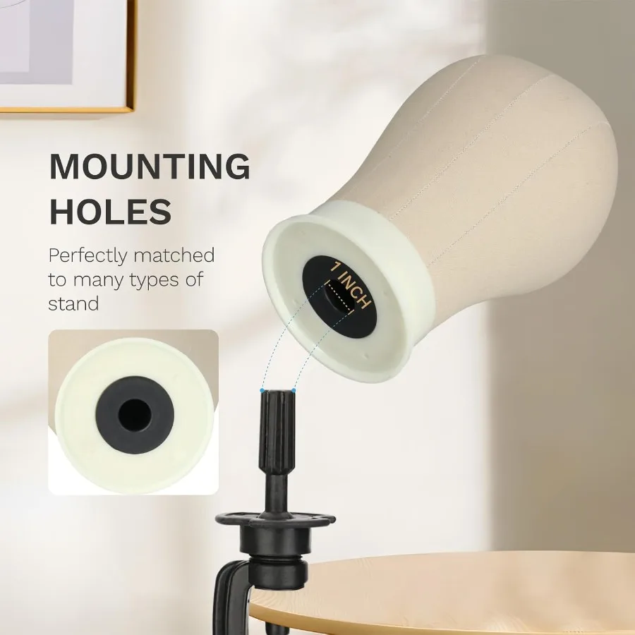 24 بوصة قماش كتلة رئيس المعرضة رئيس للشعر المستعار صالون شعر مستعار رئيس مع جبل ثقب لصنع شعر مستعار نسج الشعر تجديل حامل قبعة D #3