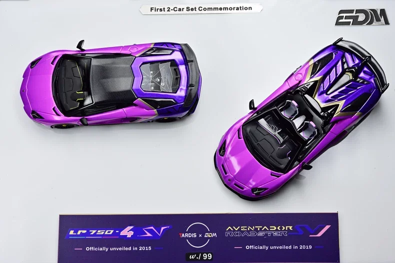 In Stock TARDIS 1:64 Custom New Product Aventador SVJ63 Dual Cars