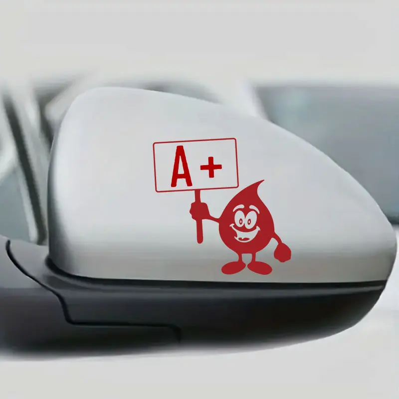 Universal Blood Type Decor Sticker Waterproof Vinyl Decal Fit Motorcycle Fairing Helmet Car Electric Scooter Panel view 6