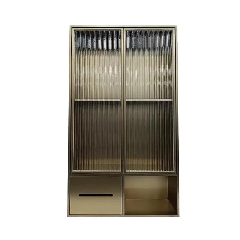 

Ниша из нержавеющей стали, встроенная полка для ванной комнаты со стеклянной дверью, затенение унитаза, металлическая перегородка, индивидуальная настройка готовой продукции