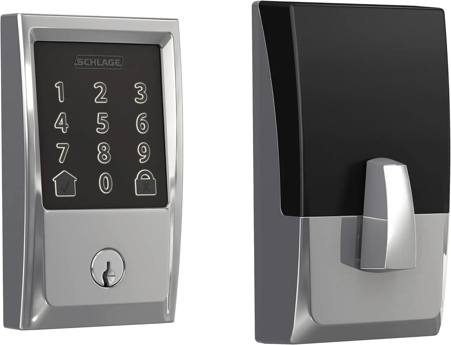 Encode Smart WiFi Deadbolt with Century Trim In Bright Chrome