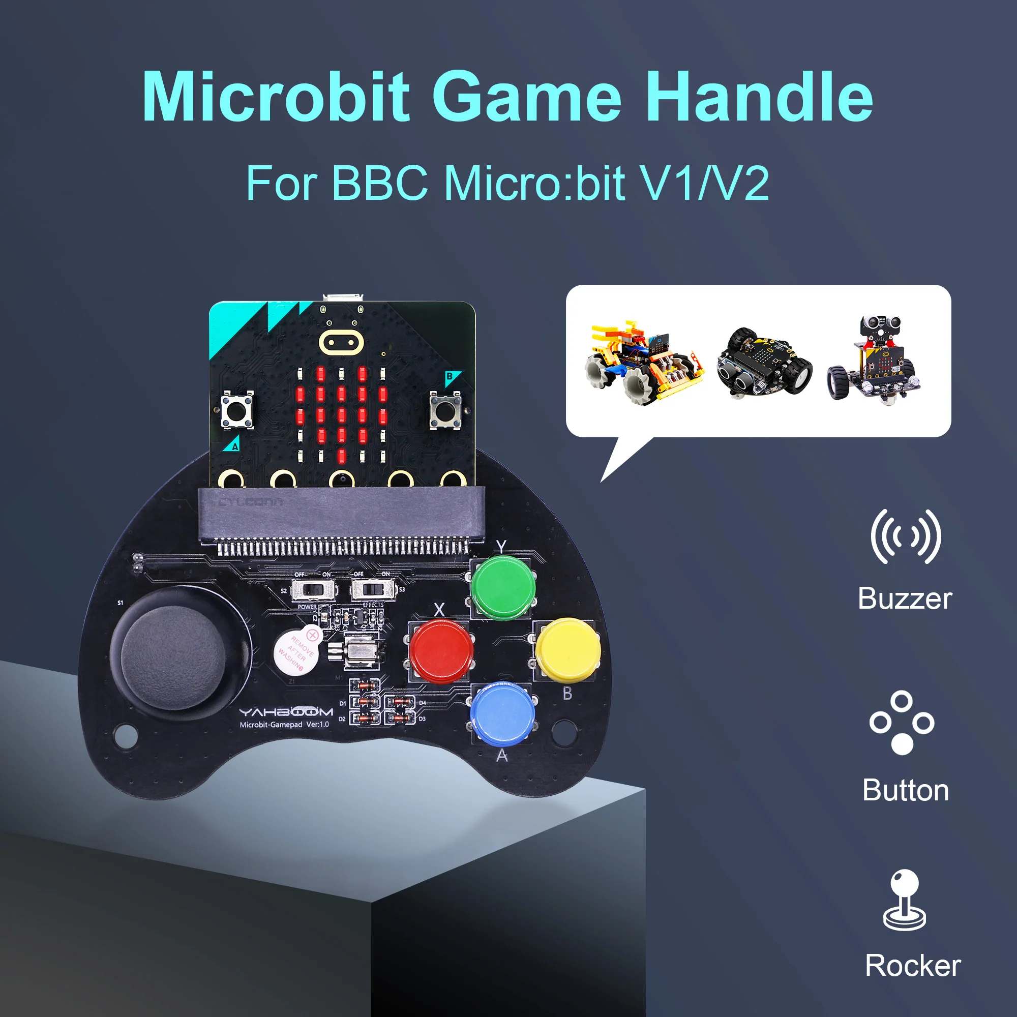 BBC Micro:bit Expansion Board Programmable Remote Control Game Joystick Microbit Handle DIY Electronic Kit for Smart Robot Car