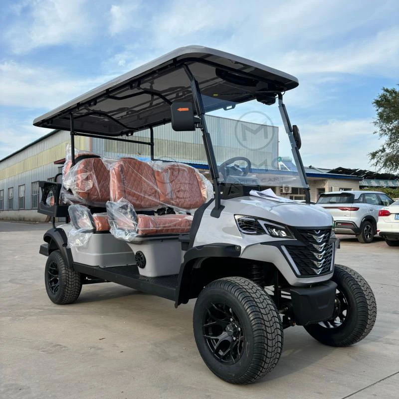 Customized Professional Design Electric Supplier Electric Golf Cart Lithium Battery 4+2 Seats Golf cart