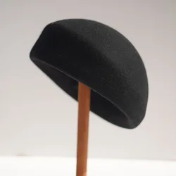 Fashion Winter Hats Formal Pillbox Hat Women Beret French Style Wool Felt Beret Derby Plain Hat Ladies Party