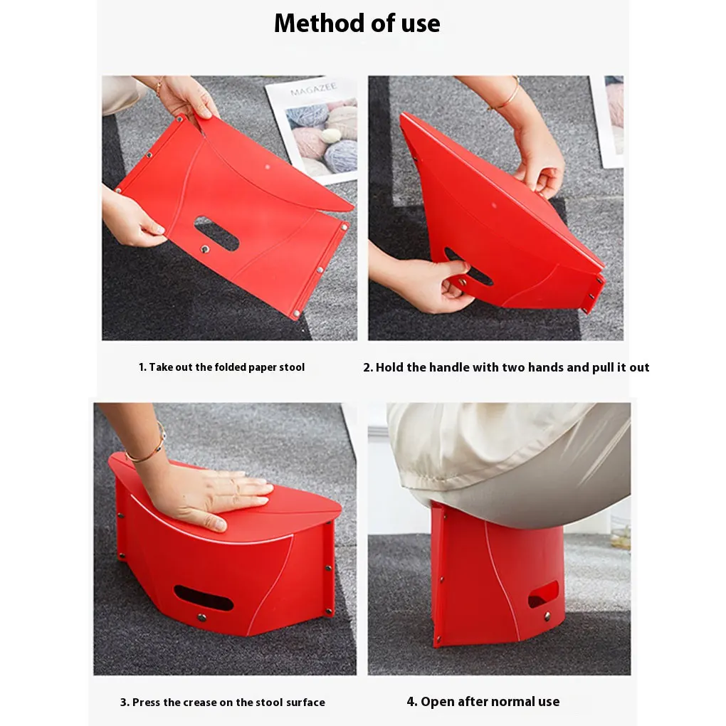 Plastic Portable Folding Stool Outdoor Chairs Portable Stool for Camping Storage Stool Storage Stool Folding Chair