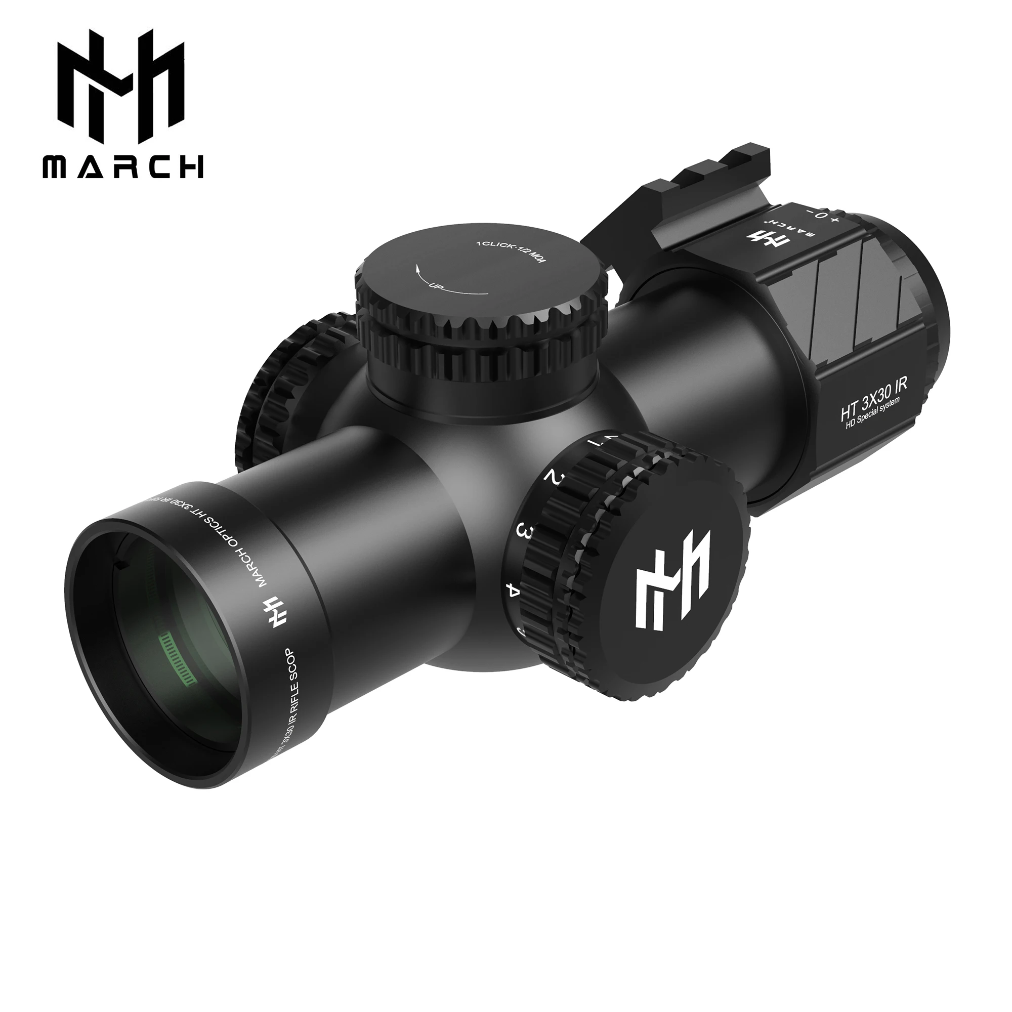 MARCH HT 3X30IR Tactical Rifle Scope Red Green Reticle Airsoft Riflescope Outdoor Sport Hunting Optics Shooting Glock Gun Sight