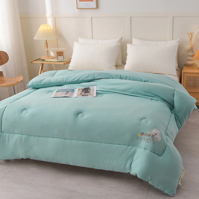 Solid Color Comforter Winter Quilt Core Thickened And Soft Comfortable And Warm Polyester Filling Comforter Bedroom Bedding