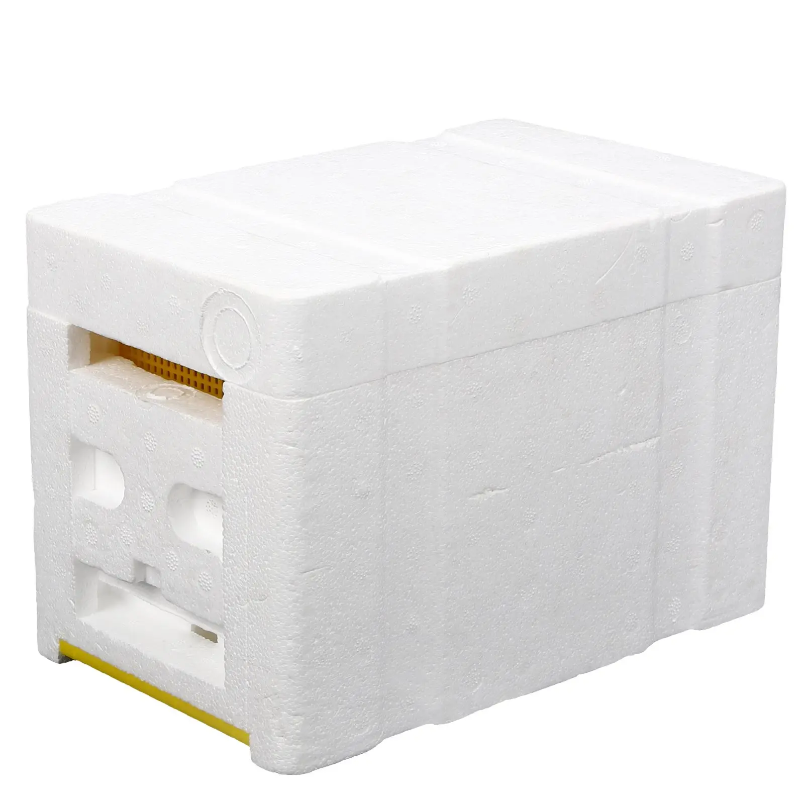 Caixa de polininação de colmeia, favo de mel, ferramenta de criação de abelhas, alimentador de plástico, leve, profissional, kit de apiário para jardim