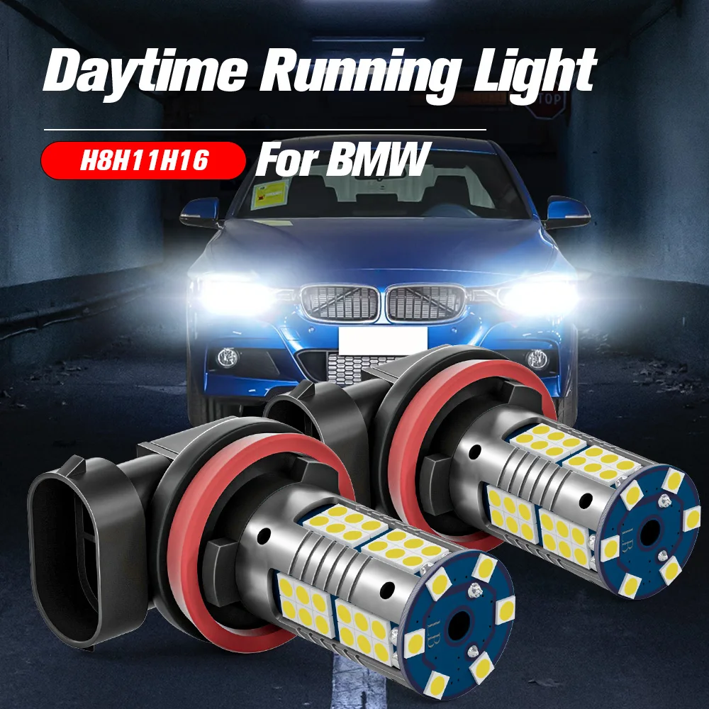 2pcs LED Daytime Running Light DRL H8 Canbus For BMW E81 E87 E88 E82 E90 E93 E92 E91 E60 E61 F01 F02 F03 F04 E84 E70 E71 E72 E89