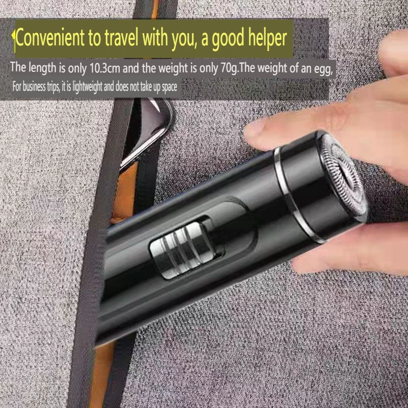 Compact & Convenient Electric Razor for Men - USB Rechargeable, Wet & Dry, Easy One-Button Use - Perfect for Home, Car & Travel!