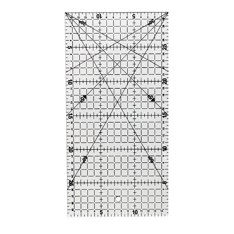 Powerful transparent white rotating sucker ruler set 8.5cm thick vacuum adsorption fixed cloth rule auxiliary tool