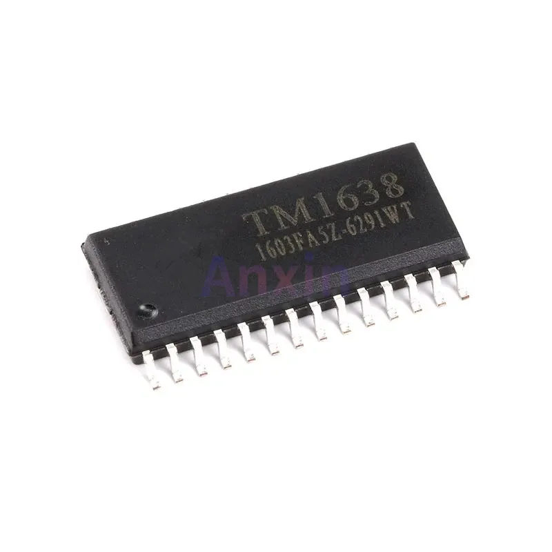10 peças tm1638 sop-28 smd com interface de digitalização de teclado display led driver controle ic