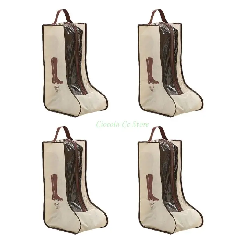 

X90F 4PCS Clear View Shoe Protector Bag PVC Waterproof And Dust Proof Boot Covers