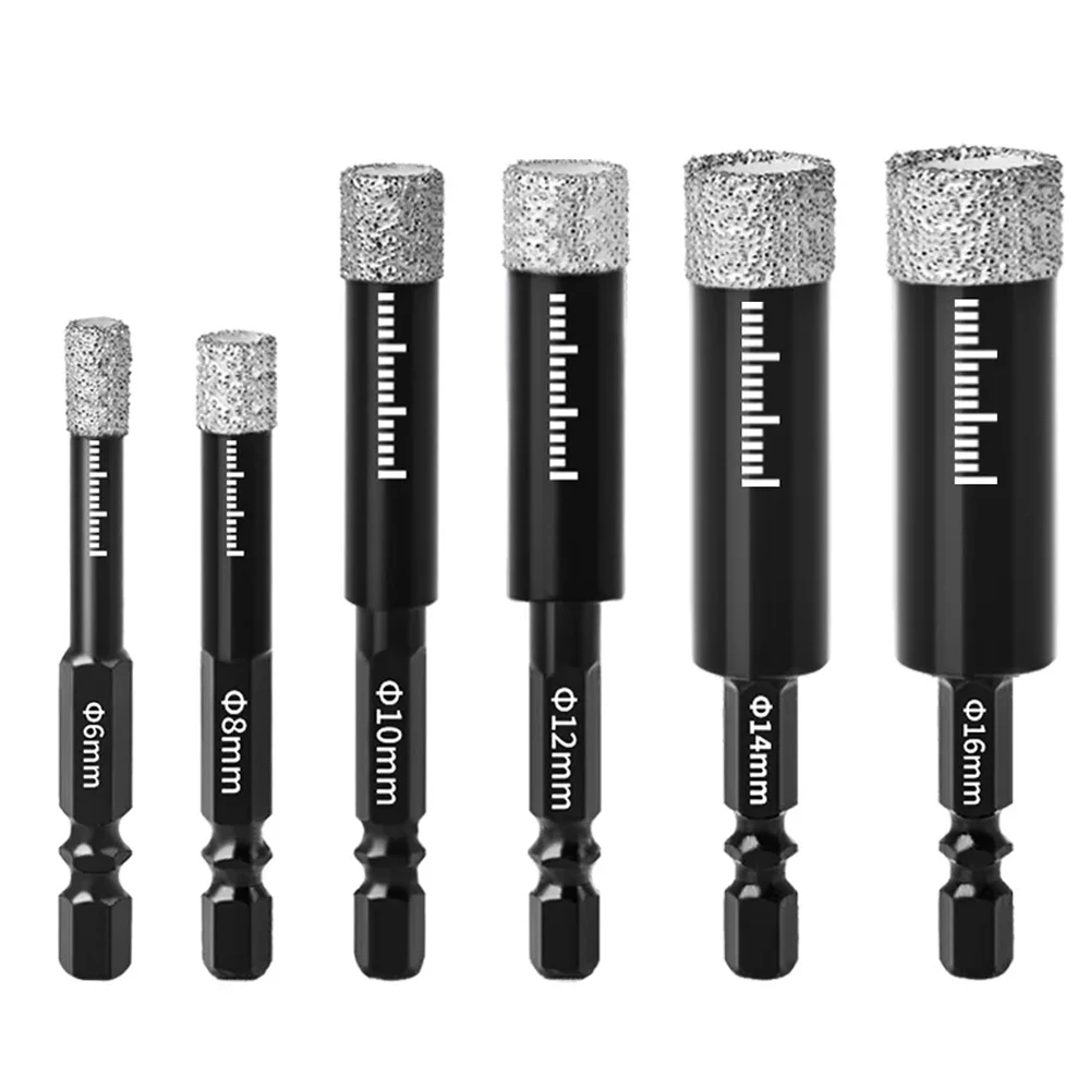 6-16mm Dry Diamond Drilling Core Bits marmo granito vetrificato Tile Hole Opener Diamond Drill Bit Thread Hole Opener