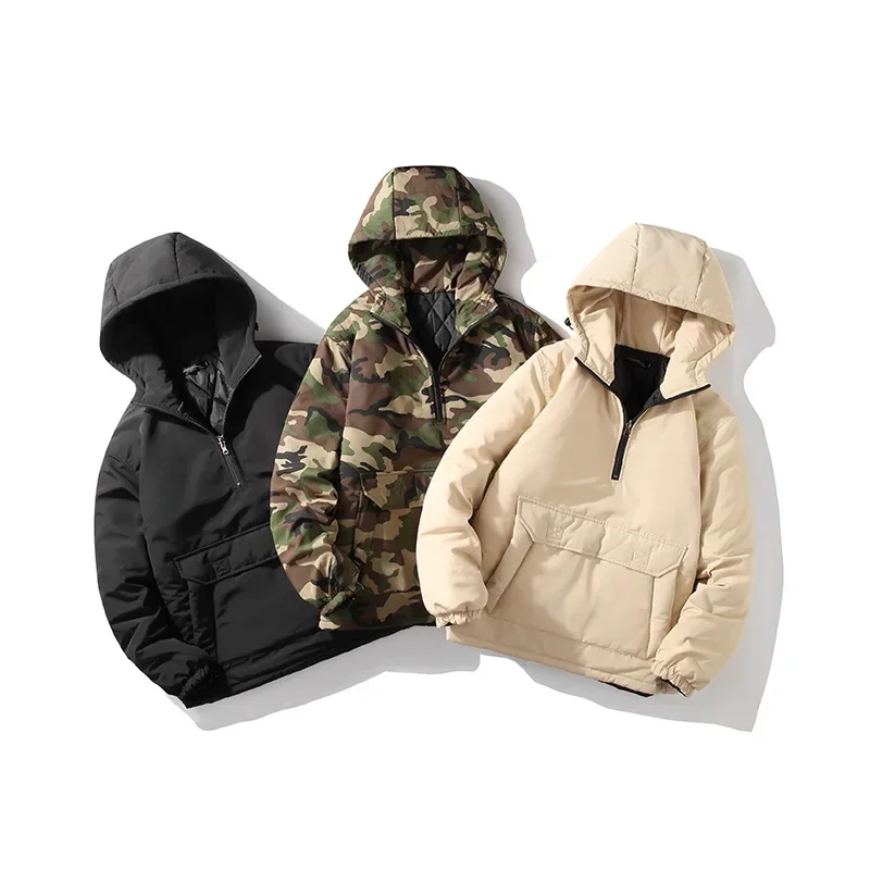 

2023 Men's Comfortable Men's Cotton Coat Style Tri Color Cotton Coat Winter Cotton Vest