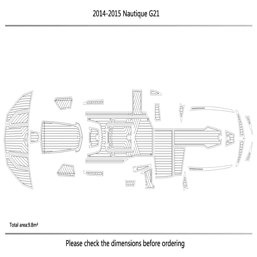 

2014-2015 Nautique G21 подкладки для платформы для ношения в кабине 1/4 дюйма 6 мм EVA Тиковый настил, самоклеящийся коврик в стиле SeaDek, маринемат, Gatorstep