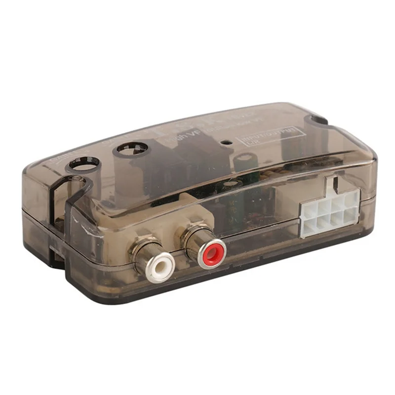 أفضل العروض 12 فولت السيارات سيارة محول الصوت RCA ستيريو عالية إلى منخفضة قابل للتعديل خط التردد محول مستوى المتكلم محول