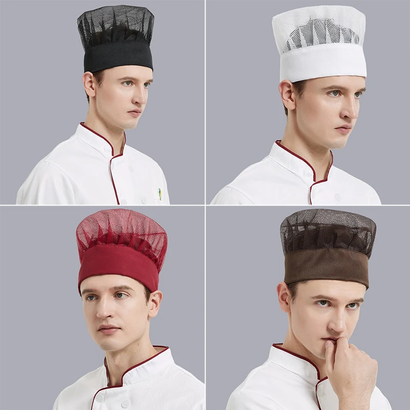 レストランホテルベーカリー帽子キャップ防塵シェフハット再利用可能なキッチンケータリング調理ケータリングサービスワークキャップ