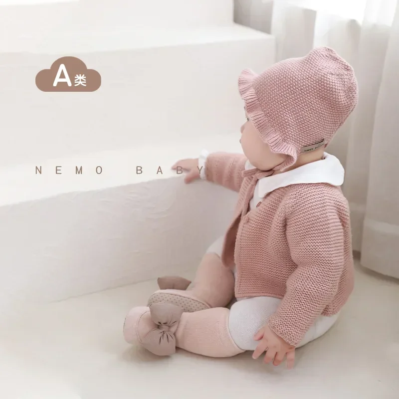 1 Pair Newborn Sock Shoes Korean Fashion Bowknot Non-slip Floor Calf Sock Shoes for Baby Girl Autumn Winter Cotton First Walker