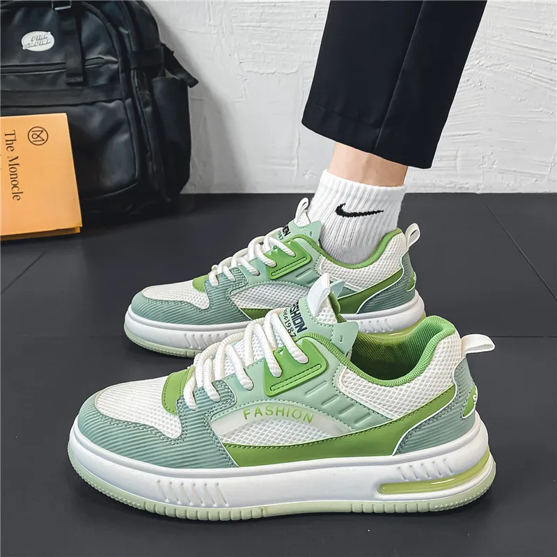 

Men Vulcanized Sneakers Shoes Tennis Leather Sports Casual Breathable Board Shoes Walking Shoes Hollow Out Casual Shoe for Male
