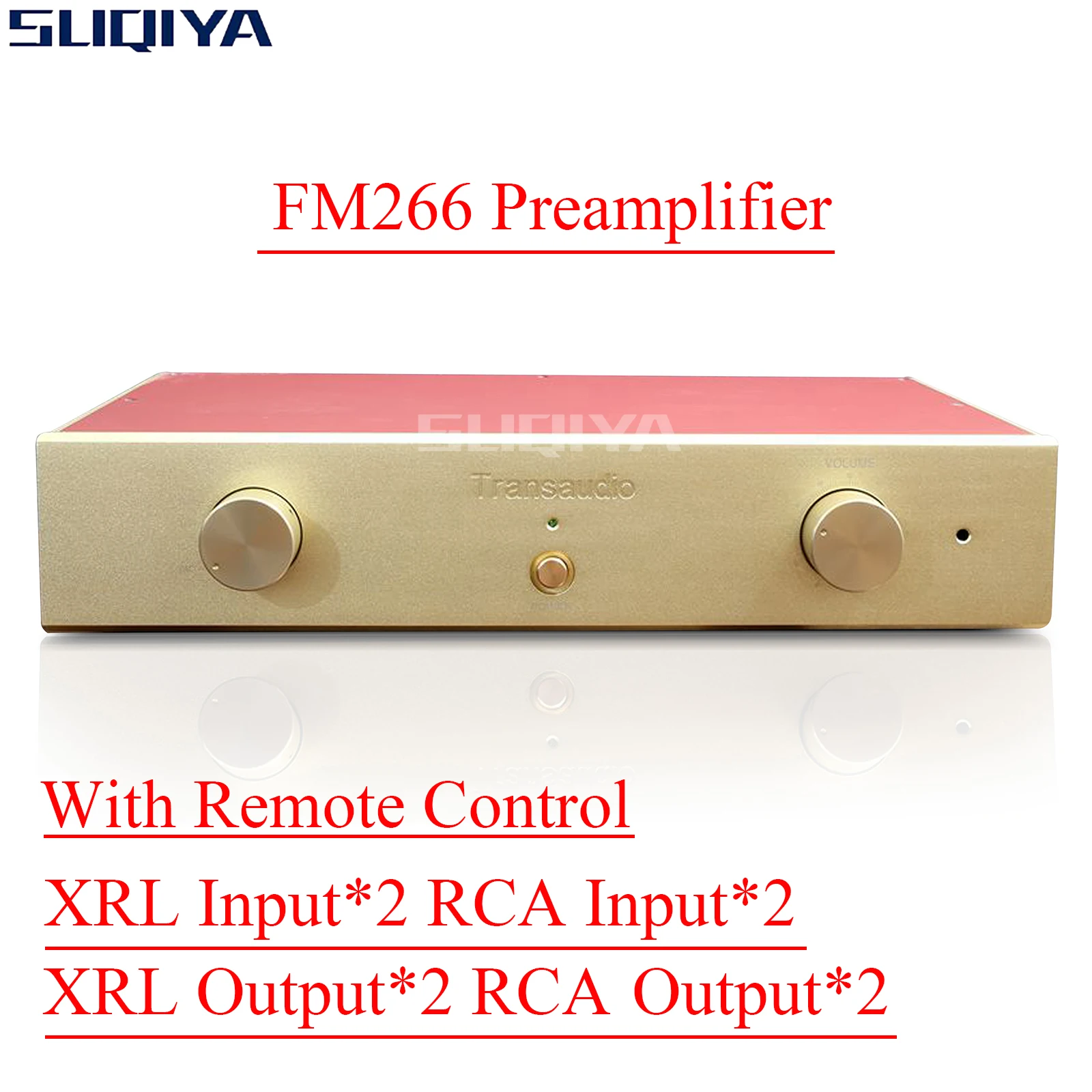 

SUQIYA-Clone FM266 Flagship Line Fully Balanced Fever Preamplifier Supports RCA and XRL Input and Output Master Edition