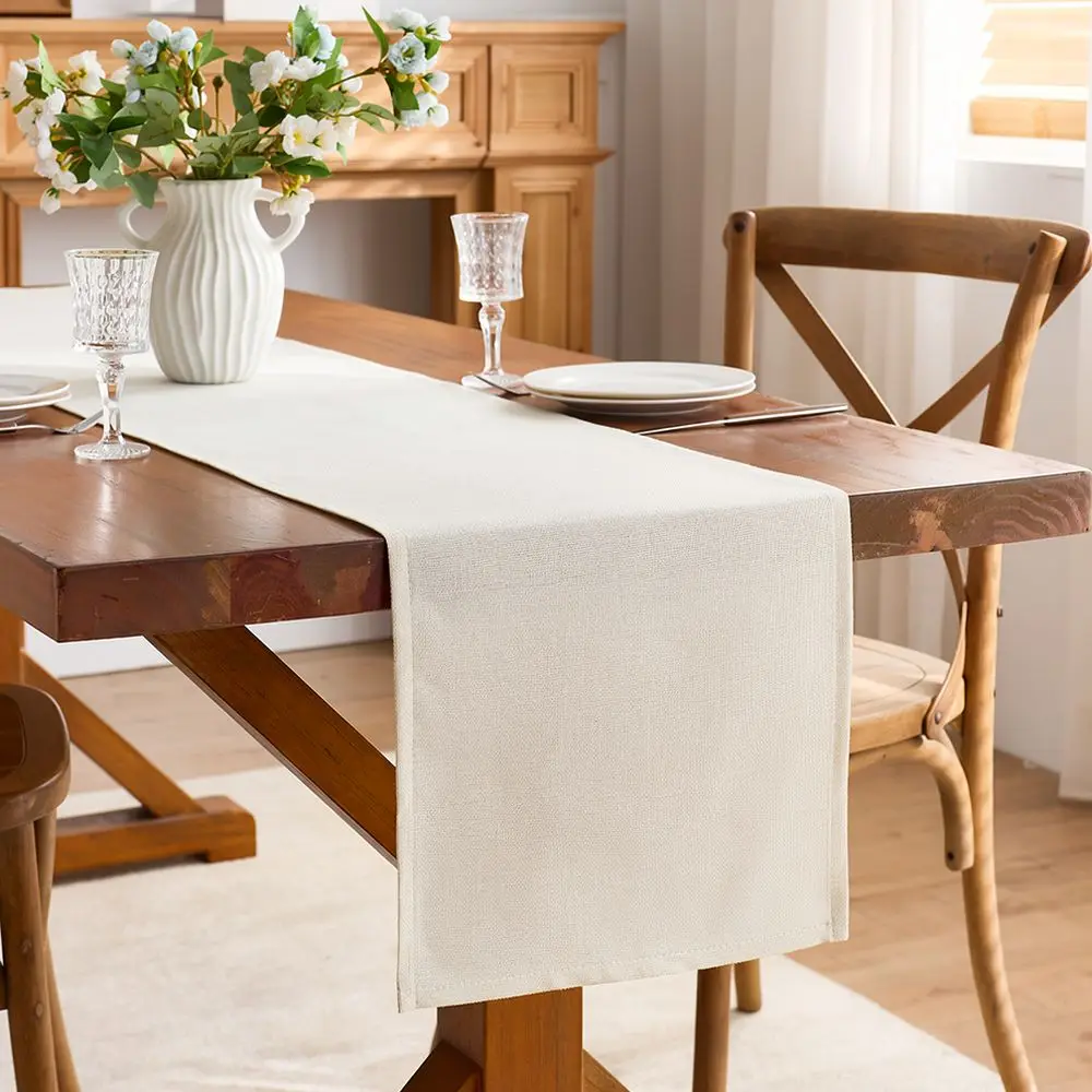 Rustic Home Decor Table Runner For DRAGUE Dining Tablecloth Wedding Christmas Thanksgiving Festive Table Mat