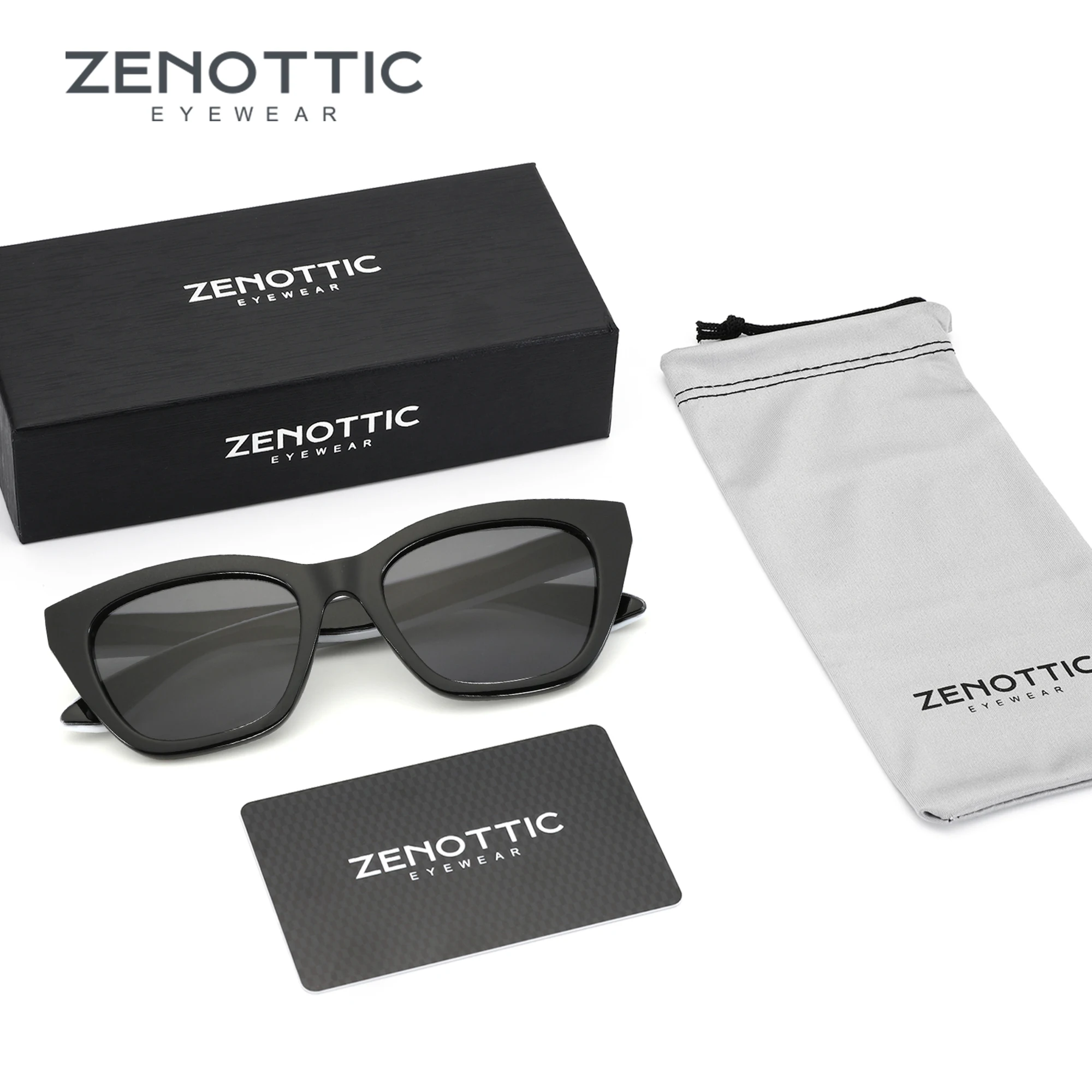 

ZENOTTIC квадратные поляризованные солнцезащитные очки модные женские 100% защита UV400 солнцезащитные очки-бабочки для женщин для покупок Gif