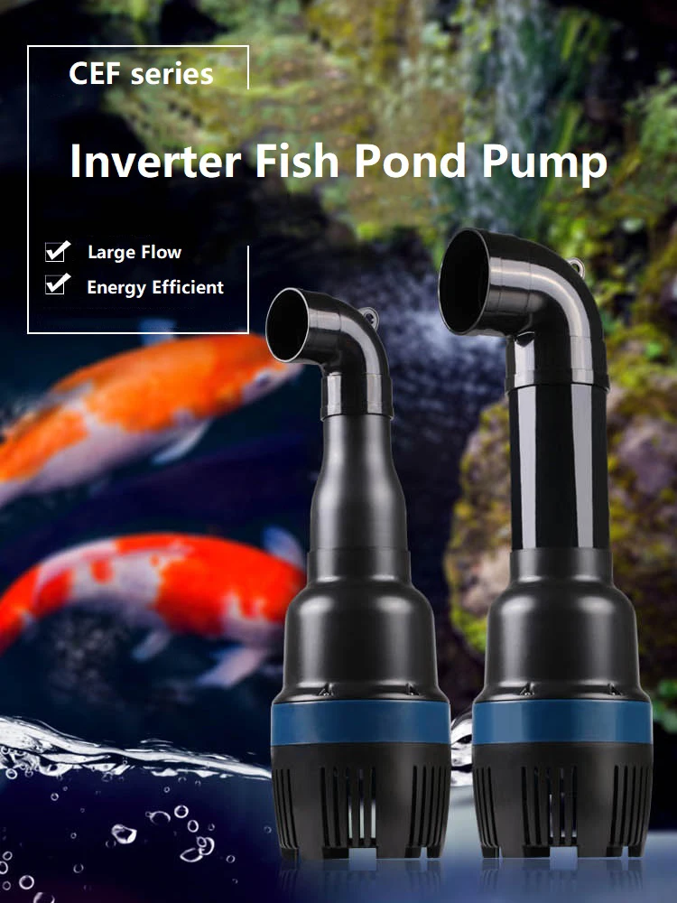 220V Fish Pond Circulating Frequency Conversion Pipe Water Pump Large Flow Pond Pumping Sewage Pump Gardening Aquarium Supplies