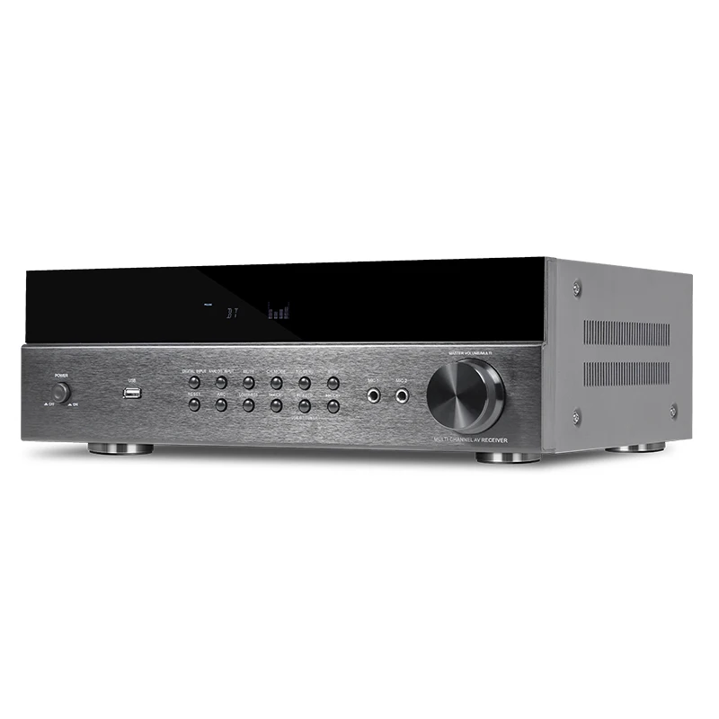 Kinma-Home Theater Sistema Amplificador De Áudio, Receptor HD AV 7.1, Novo Design, AV-6136HD