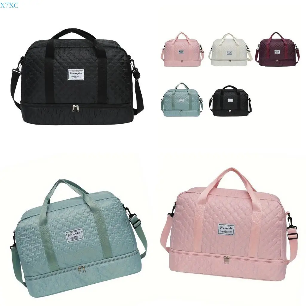 

X7XC Versatile Sports Shoulder Bag Handbag With Water Resistant Divider And Multiple Pockets For Organized Packing