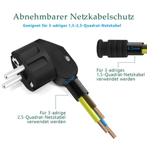 ME Herren -Stecker -Ersatz, Elektromution, Verlängerungskabel, Austausch, Schuko, 4,8 mm, 250 V, 16A, IP44, 3PCS 10 Hauptverkäufe männlicher Stecker - №8