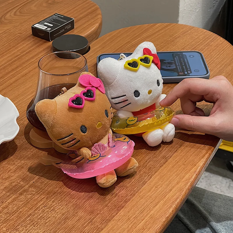 Sanrio Hello Kitty Pluszowa lalka Breloczek do kluczy Kt Cat Wypchane pluszowe breloczki Akcesoria do toreb Prezent dla dziewczynek Zabawki dla dzieci