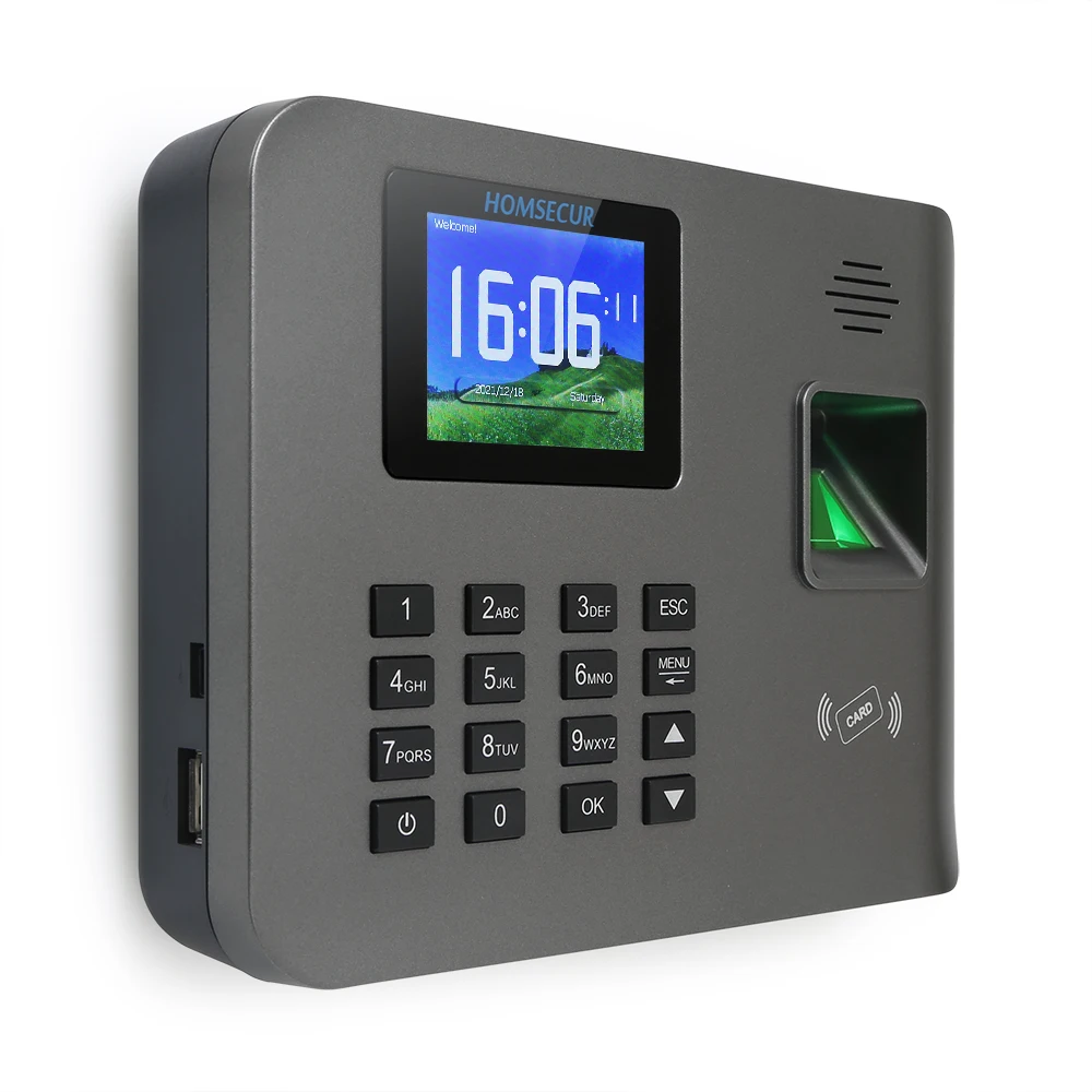 HOMSECUR Employee WiFi Fingerprint Time Attendance Free Software And DST Setting