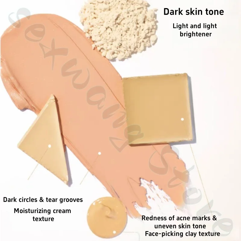 La piastra correttore a cinque colori Judydoll idrata le segni dell'acne delle occhiaie senza correttore illuminante per contorno in polvere di macchie