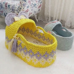 Baby crib hand woven material bag Newborn basket can be customized