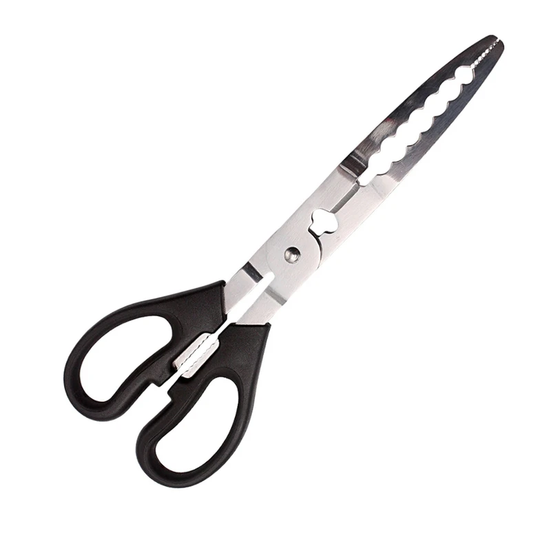 Multifunctional Long Fishing Pliers Scissor Gripper Fish Crab Grabbing Tool Stainless Steel Clamp Scissors Tackle Accessories