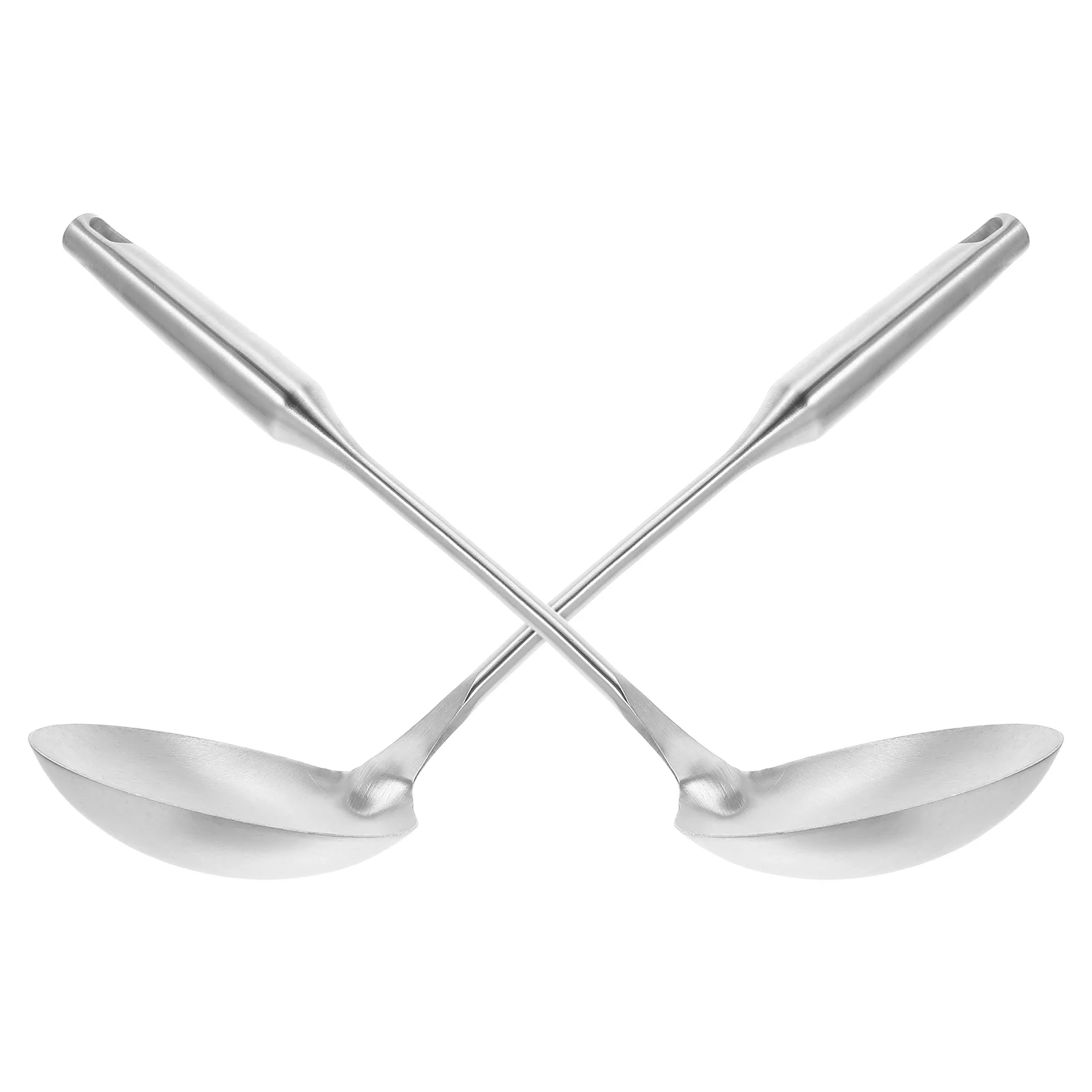 

2Pcs Stainless Steel Long Handle Soup Ladle 13.4 Deep Bowl Sauce Spoon Metal Serving Spoon for Hot Pot Buffet Gravy Sauce Ladles
