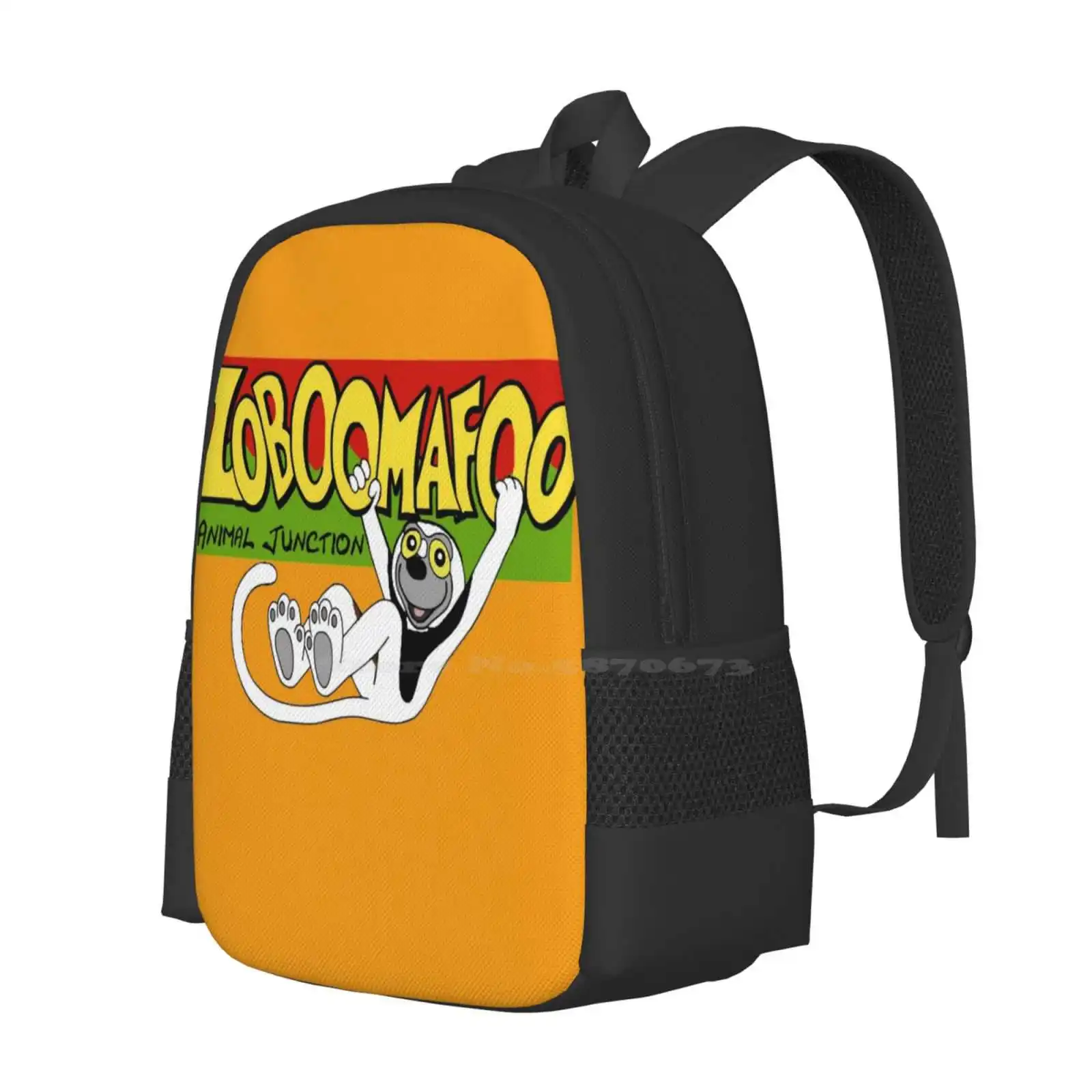 Zoboomafoo 3D Print Design Backpack Student Bag Zoboomafoo Animal Junction Pbs Kids Red Bubble Lemur