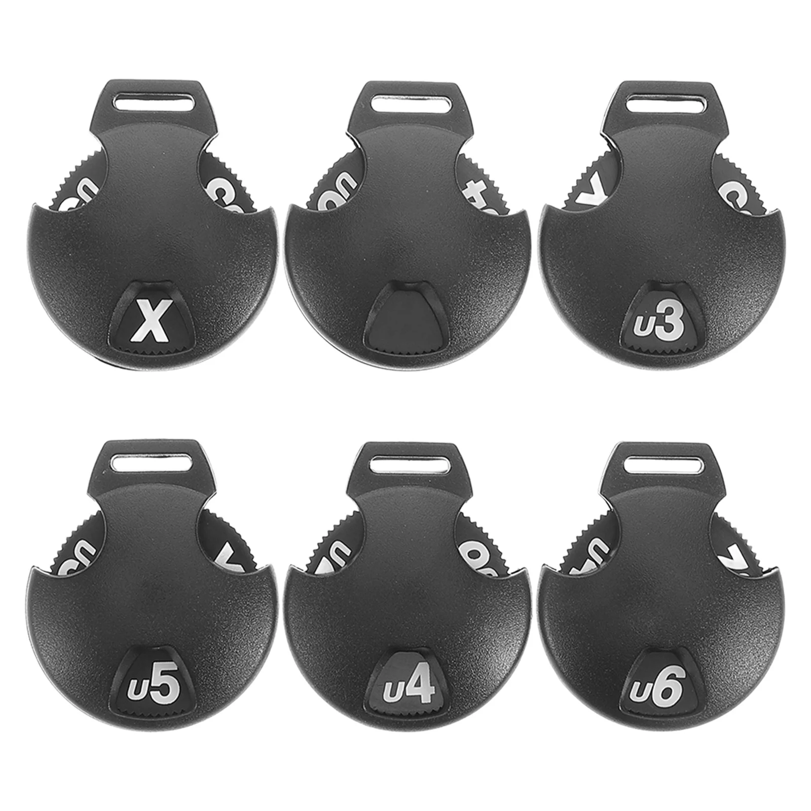 

6Pcs Golf Number Tags Plastic Head Covers Durable Rotating Big Number Id Labels for Driver Fairway Clubs Golf Club Head Covers