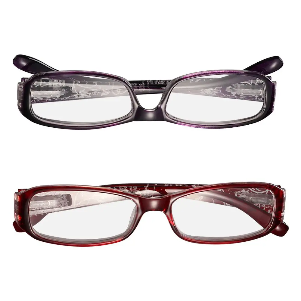 1PC Fashion Print Flower Ultra Light Resin Spring Hinge Eyeglasses Vision Care Reading Glasses +1.00~+4.0 Diopter