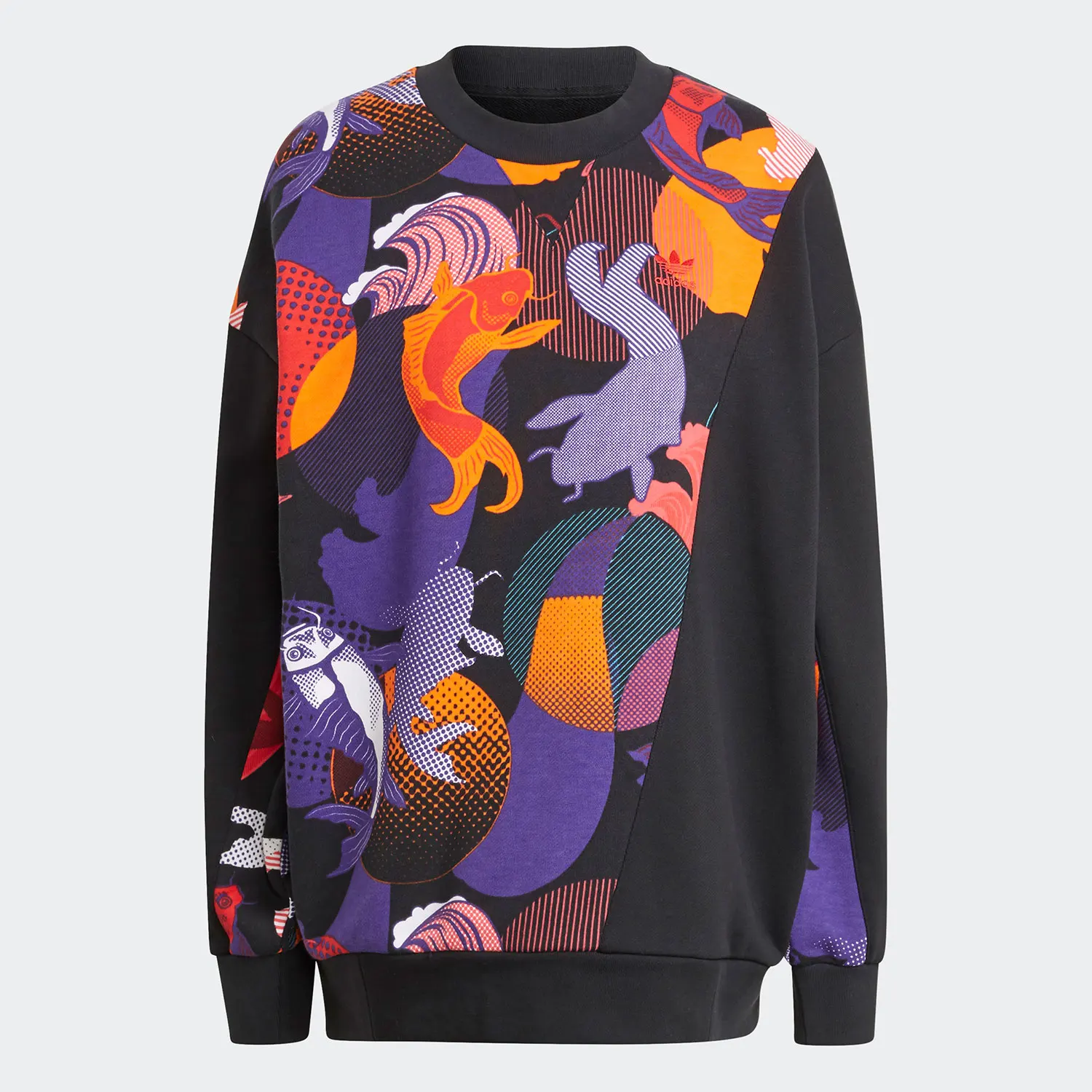 

Adidas genuine Originals Women's Patterned Print Loose Round Neck Sweatshirt H39020