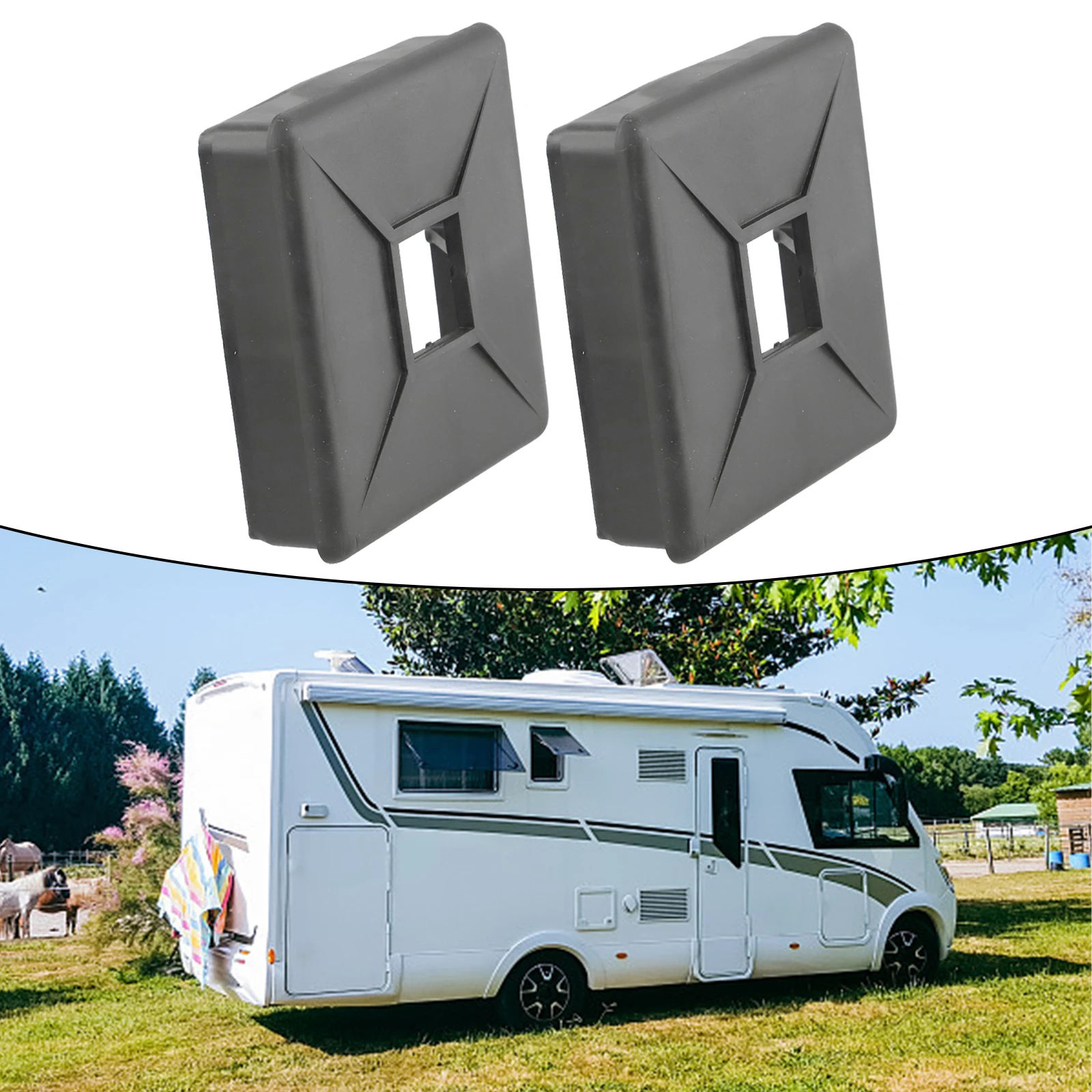Outdoor Travel 4-Inch Bumper Bumper End Cover Easy Hose Removal Essential Trailer Accessory Secure Attachment Design