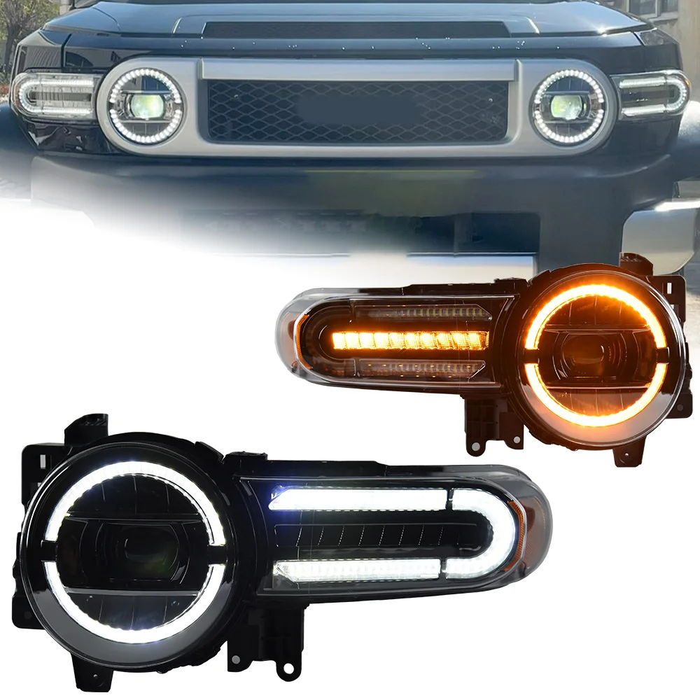 Car Lights For Toyota FJ Cruiser Headlight Projector Lens 2007-2020 Signal Head Lamp LED Headlights Drl Automotive Accessories
