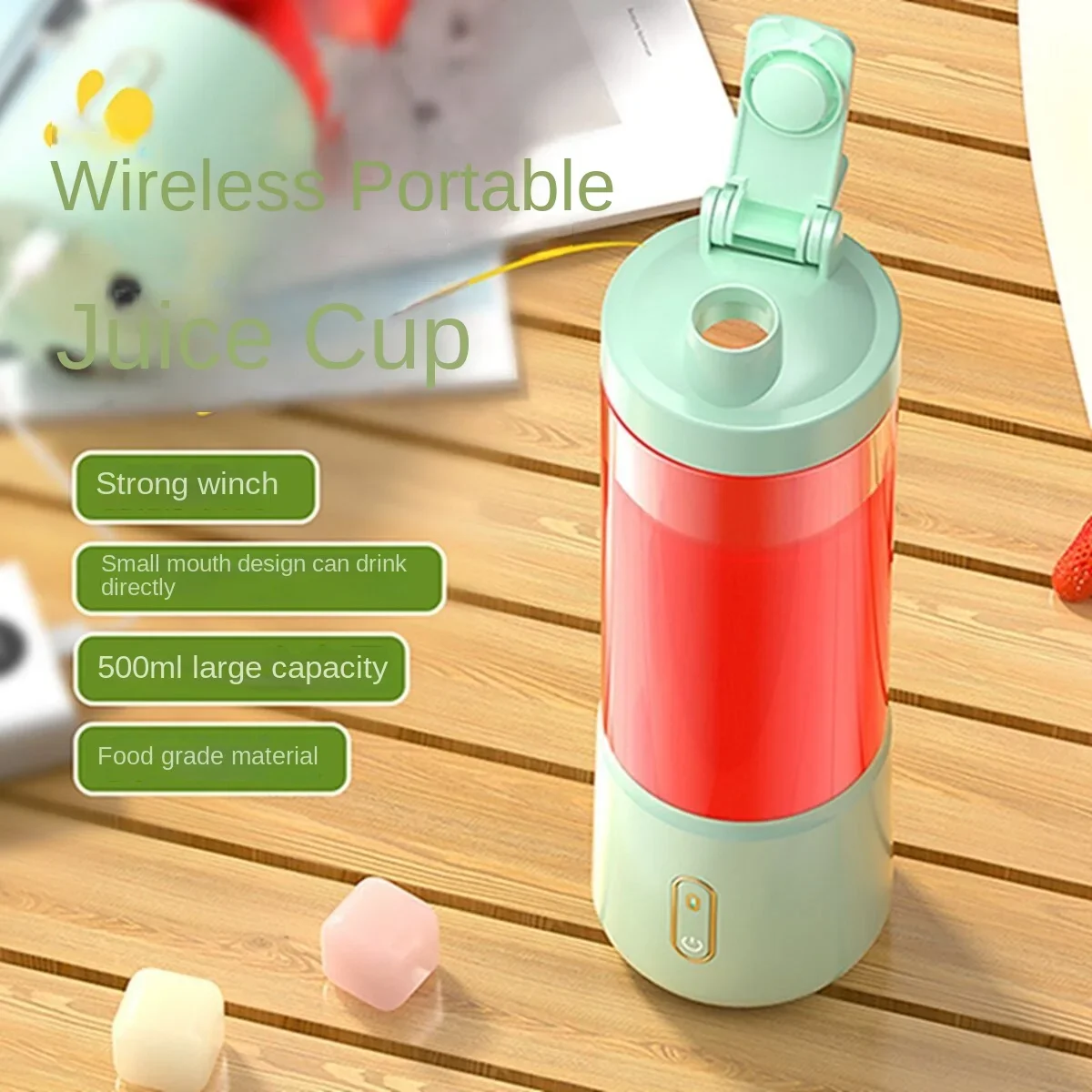 

12 blades 500ML Portable Fruit Juice Blenders Summer Personal Electric Mini Bottle Home USB 6 Blades Juicer Cup Machine