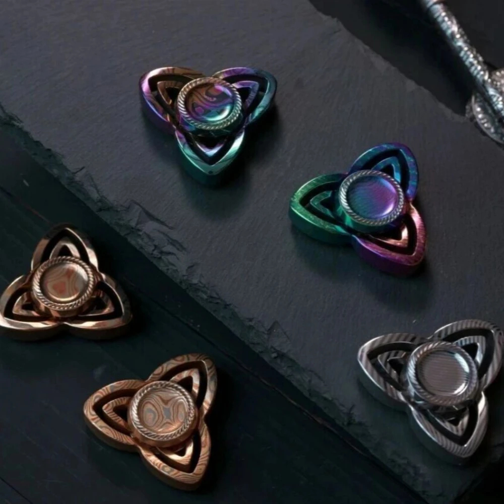 MOS EDC Double Shadow Fidget Spinner Fancy Three-Bladed Fidget Spinner Anxiety Relief Gadgets Original Designs Gyro