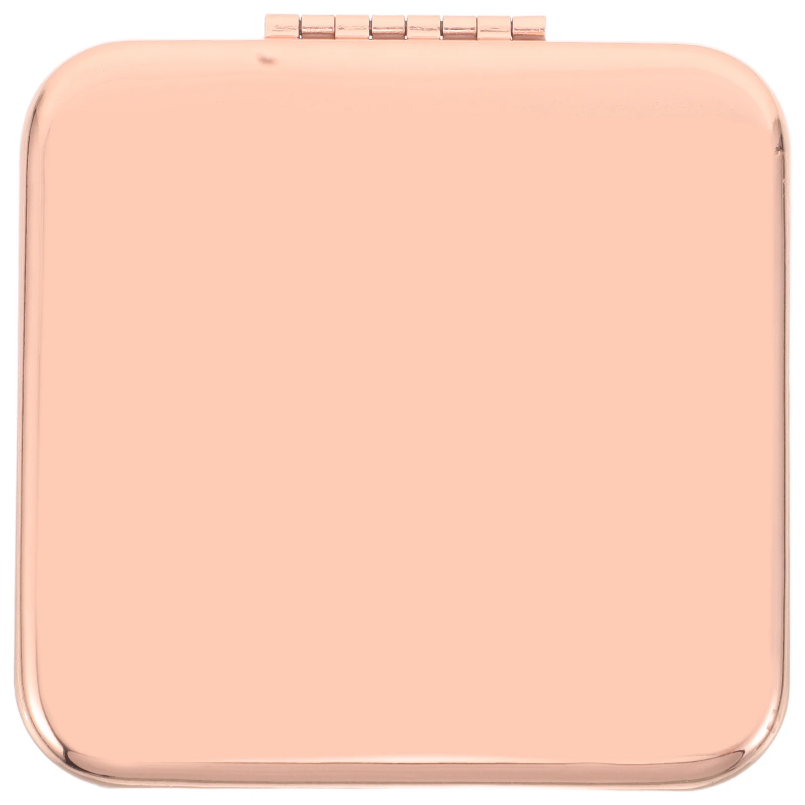 

Portable Makeup Mirror Travel with Magnification Rose Gold Stainless Steel Pocket