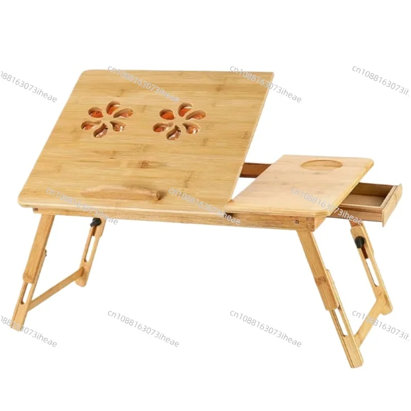 Laptop Tablet PC Stand, PC Table with Fan, Factory Price, Bamboo, Black, Home Furniture, Carton, Modern
